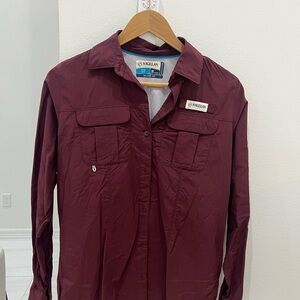 Magellan Outdoors Maroon Shirt Jacket